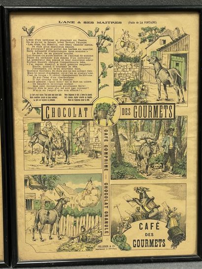 Six publicités des chocolat des gourmets....