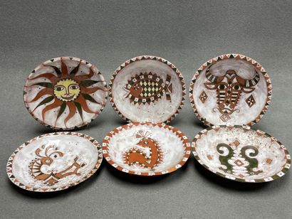 Lot d'assiettes en céramique terre de Ré....