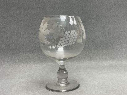 Grand Verre lave-raisin en verre incolore...