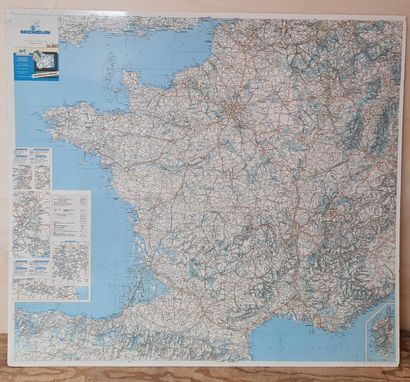 Carte routière Michelin en tôle sérigraphiée
H:...