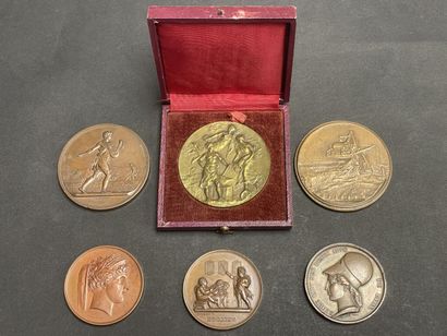 Ensemble de 6 Médailles en cuivre
1 comice...