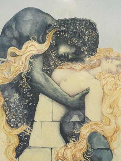 Jean-Paul CLEREN (1940-2017)
Couple surréaliste.
Lithographie,...