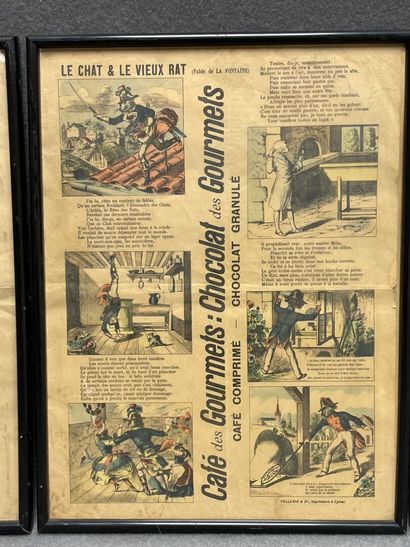 Six publicités des chocolat des gourmets....