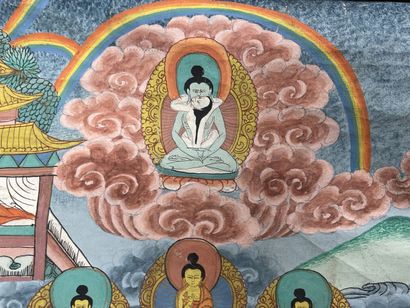 Thangka tibétain moderne
90 x 60 cm.