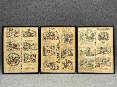 Six publicités des chocolat des gourmets....