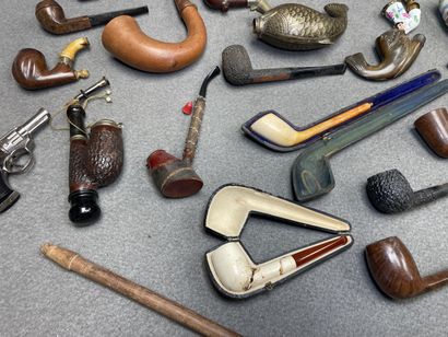 Collections de pipes en bois, en écume de...