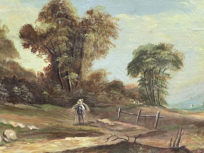 Ecole française vers 1900
Paysage
huile sur...