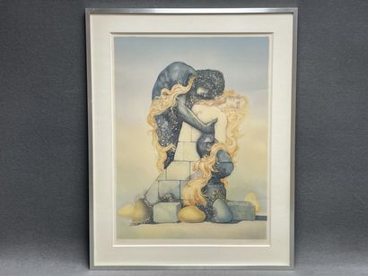 Jean-Paul CLEREN (1940-2017)
Couple surréaliste.
Lithographie,...