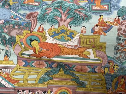 Thangka tibétain moderne
90 x 60 cm.