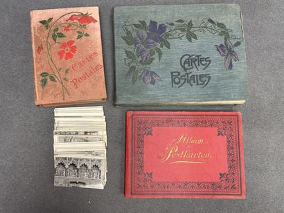 Trois albums de cartes postales anciennes...