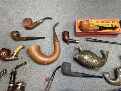 Collections de pipes en bois, en écume de...
