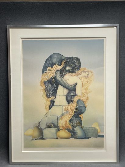Jean-Paul CLEREN (1940-2017)
Couple surréaliste.
Lithographie,...