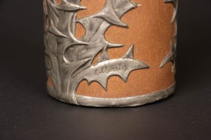 Ensemble de trois vases Art nouveau. 
H....