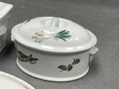 Ensemble de 6 terrines en porcelaine bla...