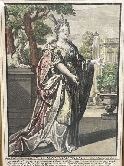 Trois gravures XVIII° en couleur : 
-La luxure....