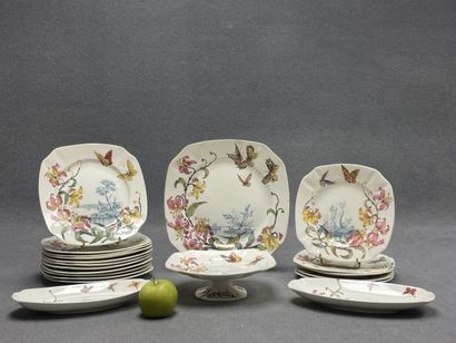 LUNEVILLE: Partie de service de table Art...
