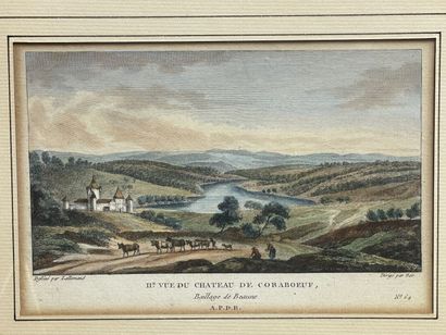 Quatre gravures en couleurs 