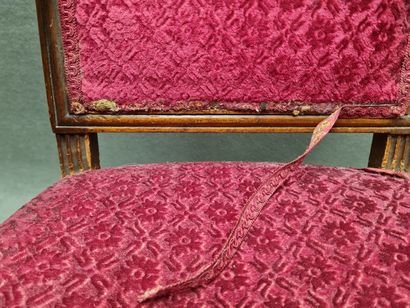 Fauteuil d'enfant en acajou, dossier renversé...