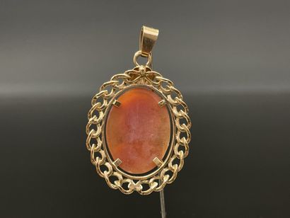 Pendentif camée , monture or 750°/°°
Poids...