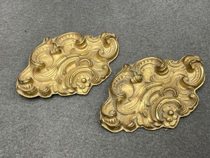 Eléments de décoration en bronze et laiton....
