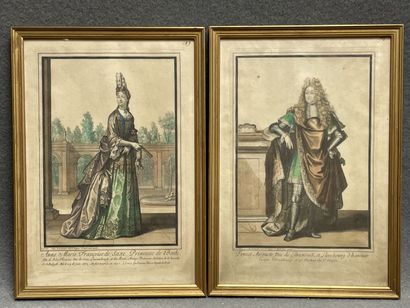 Duc de Brunswick et Françoise de Saxe. 
Deux...