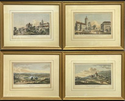 Quatre gravures en couleurs 