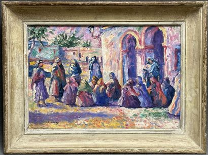 F. WILSON ( XX°)
Touggourt en Algérie
Huile...