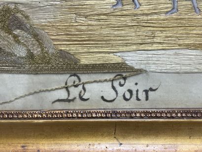 Peinture à l'aiguille XIX° 
