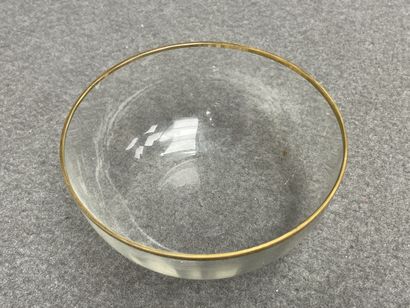 Quatre rince doigts en verre. 
H. :4,5 cm....