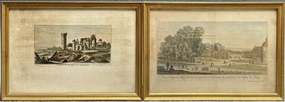 Deux gravures en couleur : 