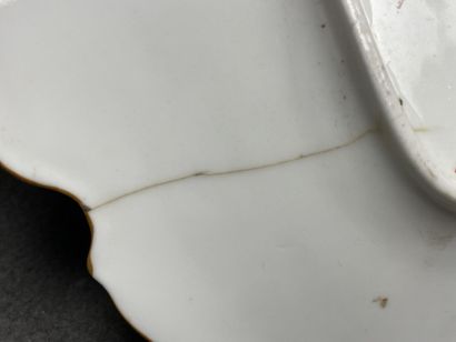 MINTON.
Plat et assiette en faience anglaise....