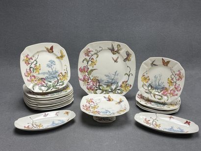 LUNEVILLE: Partie de service de table Art...