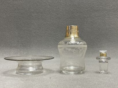 Verre d'eau en verre et monture argent.....