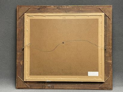 M. GEAY
Nature morte. 
huile sur isorel,...