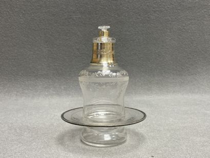 Verre d'eau en verre et monture argent.....