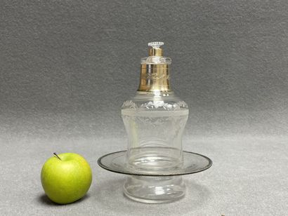 Verre d'eau en verre et monture argent.....