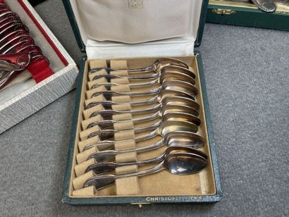 CHRISTOFLE modèle Vendôme, à décor de coquille
Ménagère...