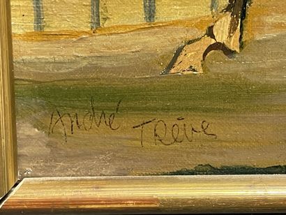 André TREVES (1904-1973) 
Cavalier. 
huile...