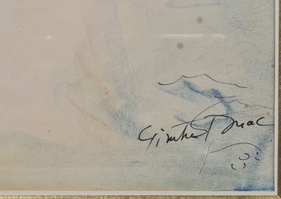 Ginette SIGNAC (1913-1980) 
La Lagune Morte.
Lithographie...