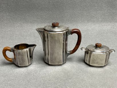 GALLIA Service à café en métal argenté: cafetière...