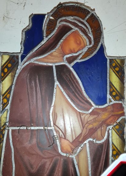 Vitrail Santa Catharina
 XIX°
Manques
H:...