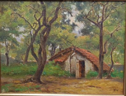 Georges SERRIER (1852-1949)
Chaumiere
huile...