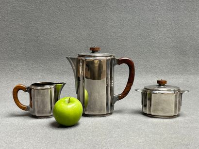 GALLIA Service à café en métal argenté: cafetière...