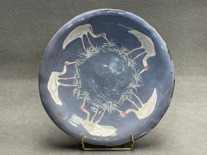 Christine VIENNET (1947) 
grand plat en céramique...