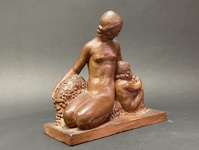 Paul GUERY (1898-?)
Femme et enfant aux grappes...