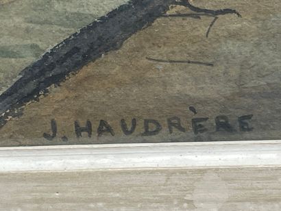 J. HAUDRERE (début XX°)
Rue commerçante animée
Aquarelle...