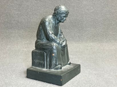 Raymond RAFFOUR (1901-1988). 
Femme pensive....