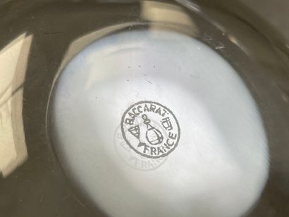BACCARAT
Six coupelles en cristal. 
Signés...