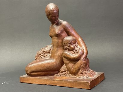 Paul GUERY (1898-?)
Femme et enfant aux grappes...