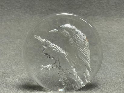 Lalique France. 
Huit porte couteaux à décor...